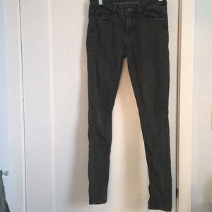 Dark green skinny jeans
